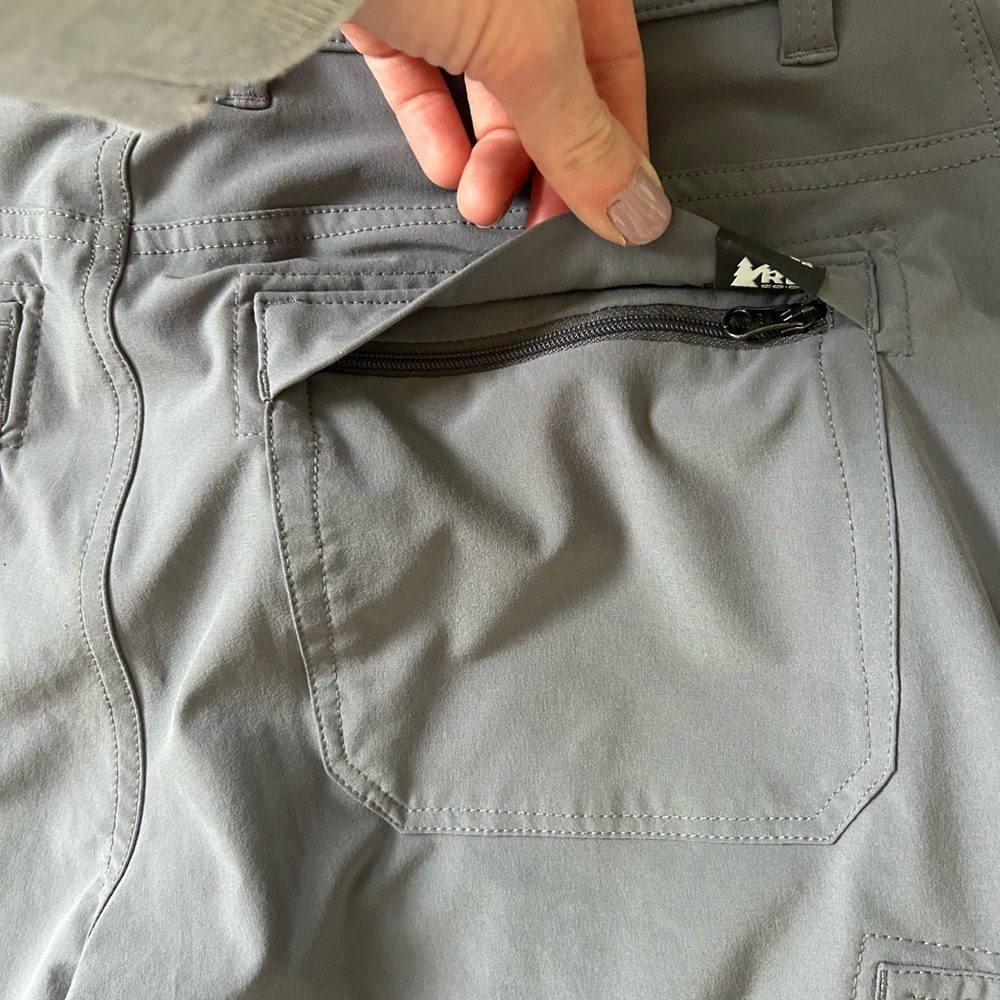REI Kornati Roll-Up Pants Hiking Trail Utility UPF 50 Outdoor Gorp Travel Gray 6 - Picture 13 of 16